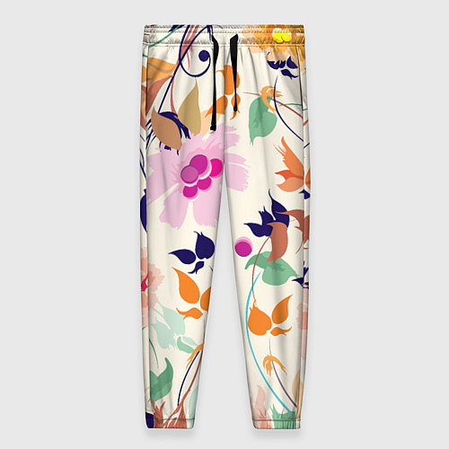 Женские брюки Summer floral pattern / 3D-принт – фото 1