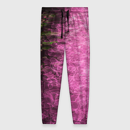 Женские брюки Неоновые волны на воде - Розовый / 3D-принт – фото 1