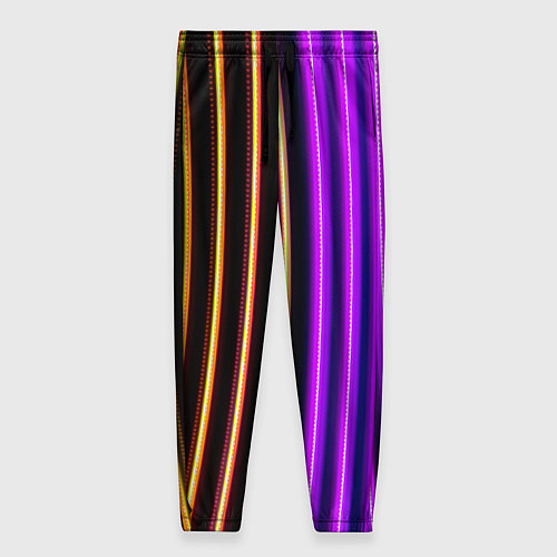Женские брюки Неоновые линейные фонари - Фиолетовый / 3D-принт – фото 1
