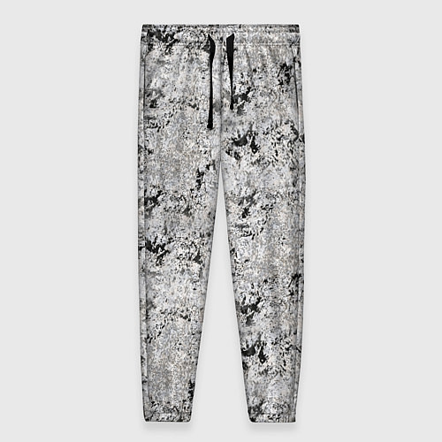 Женские брюки Светло серый абстрактный / 3D-принт – фото 1