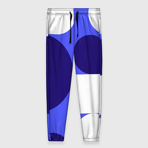 Женские брюки Абстрактный набор геометрических фигур - Синий фон / 3D-принт – фото 1