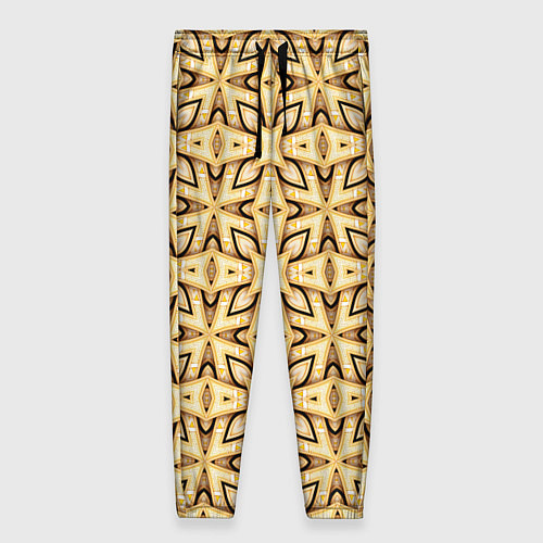 Женские брюки Объемные деревянные узоры / 3D-принт – фото 1