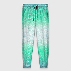 Брюки женские Абстрактная волна градиентный паттерн, цвет: 3D-принт