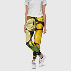 Брюки женские Лимонные дольки, цвет: 3D-принт — фото 2
