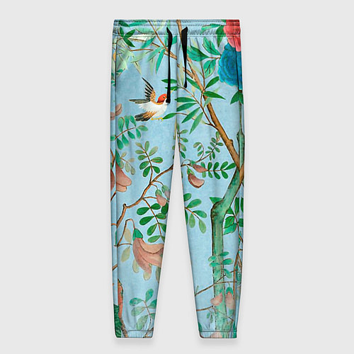 Женские брюки Райский сад в стиле gucci / 3D-принт – фото 1