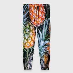 Брюки женские Фон из ананасов, цвет: 3D-принт