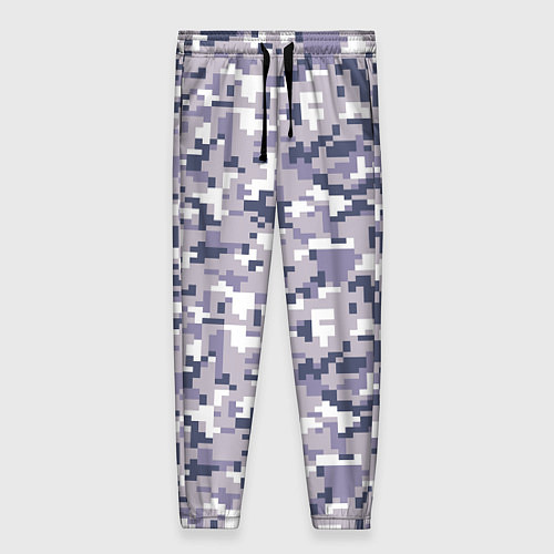 Женские брюки Камуфляж ACUpat серый пиксель / 3D-принт – фото 1