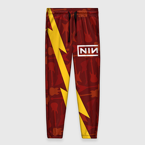 Женские брюки Nine Inch Nails гитары и молния / 3D-принт – фото 1