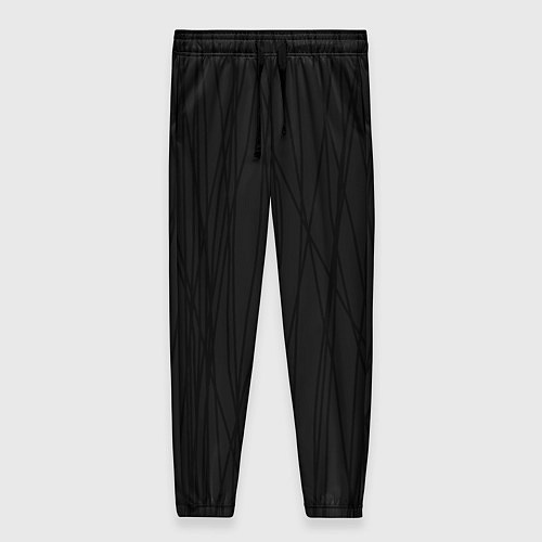 Женские брюки Черный абстрактный / 3D-принт – фото 1