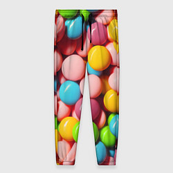 Брюки женские Много ярких конфет, цвет: 3D-принт