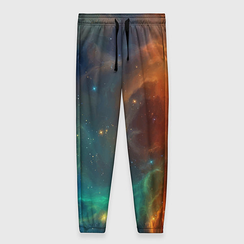Женские брюки Столкновение двух космических галактик / 3D-принт – фото 1