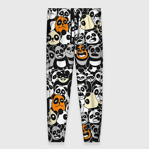 Женские брюки Злобные панды / 3D-принт – фото 1