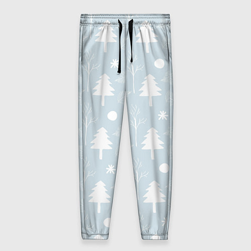 Женские брюки Зимние ёлочки / 3D-принт – фото 1
