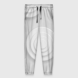 Женские брюки Серый фон и абстрактные белые объёмные окружности