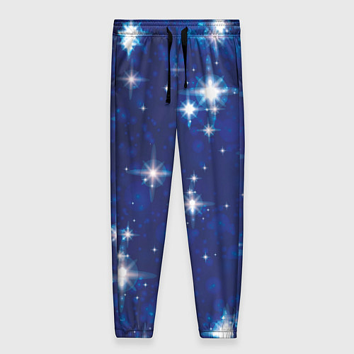 Женские брюки Сияющие и блестящие звезды в ночном небе / 3D-принт – фото 1