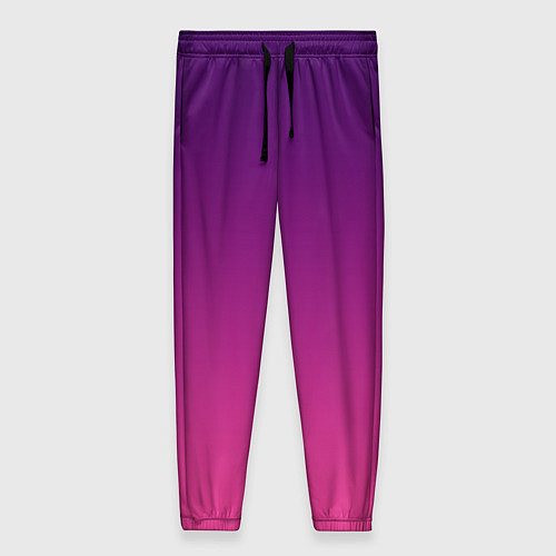 Женские брюки Фиолетово малиновый градиент / 3D-принт – фото 1