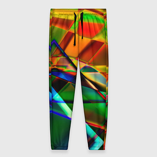 Женские брюки Разноцветное стекло / 3D-принт – фото 1