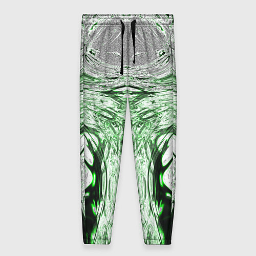 Женские брюки Зеленый узор / 3D-принт – фото 1