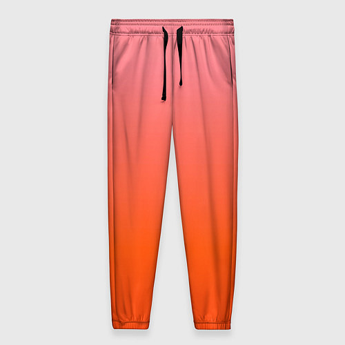Женские брюки Оранжево-розовый градиент / 3D-принт – фото 1