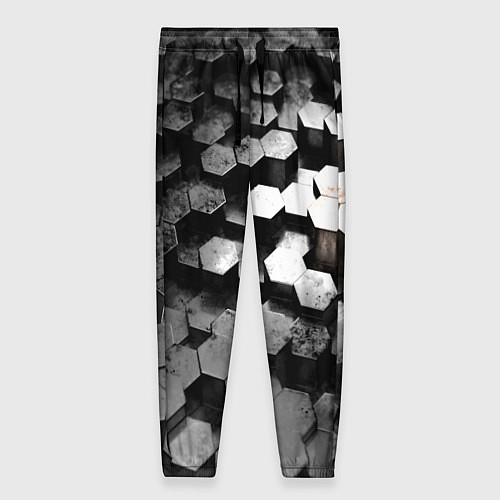 Женские брюки Карбоновые соты абстрация / 3D-принт – фото 1