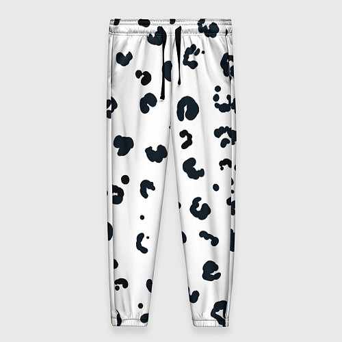 Женские брюки Снежный барсик / 3D-принт – фото 1