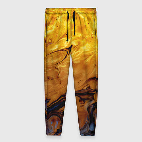 Женские брюки Абстрактное жидкое золото / 3D-принт – фото 1