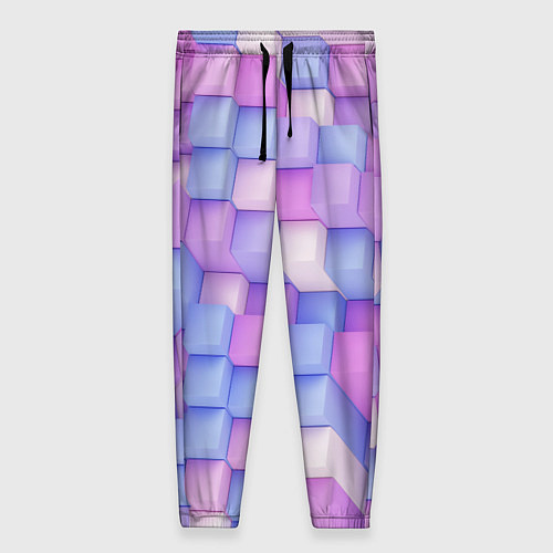 Женские брюки Абстрактный кубический паттерн / 3D-принт – фото 1
