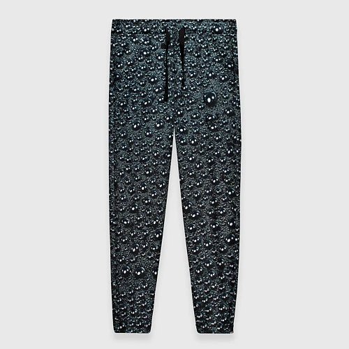 Женские брюки Блестящие мокрые капли на темном чёрном фоне за 2190 ₽ купитьв магазине ПлейПринт (10337770504441)