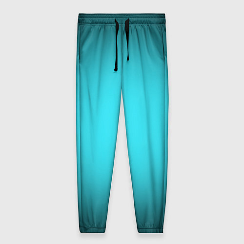 Женские брюки Кислотный голубой с градиентом / 3D-принт – фото 1