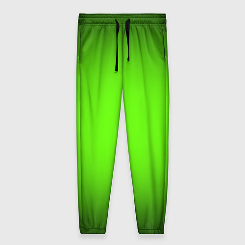 Женские брюки Кислотный зеленый с градиентом / 3D-принт – фото 1