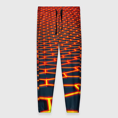 Женские брюки Honeycomb yellow cyber / 3D-принт – фото 1