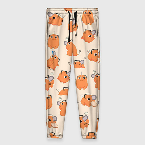 Женские брюки Человек-бензопила - Почита и хлебушек / 3D-принт – фото 1