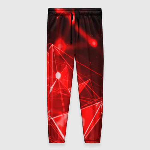 Женские брюки Абстрактные красные лучи / 3D-принт – фото 1