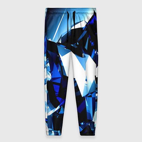 Женские брюки Crystal blue form / 3D-принт – фото 1