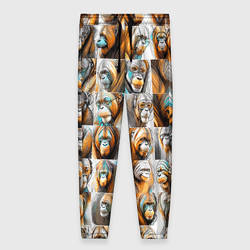 Женские брюки Орангутаны / 3D-принт – фото 1