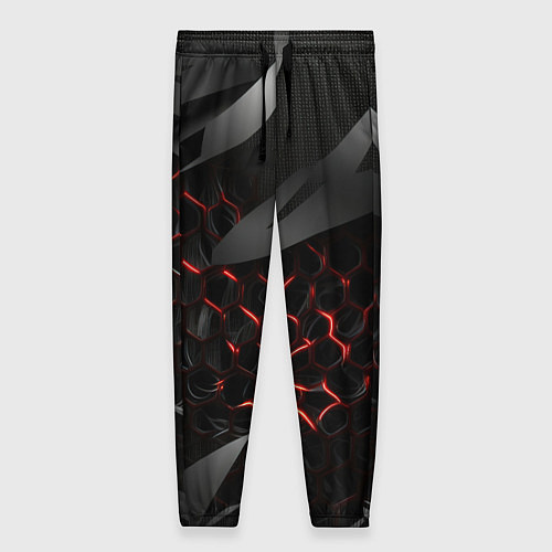 Женские брюки Black and red abstract / 3D-принт – фото 1