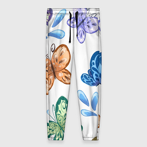 Женские брюки Стая водных бабочек / 3D-принт – фото 1