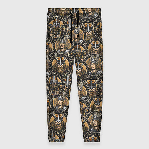 Женские брюки Паттерн из викингов / 3D-принт – фото 1