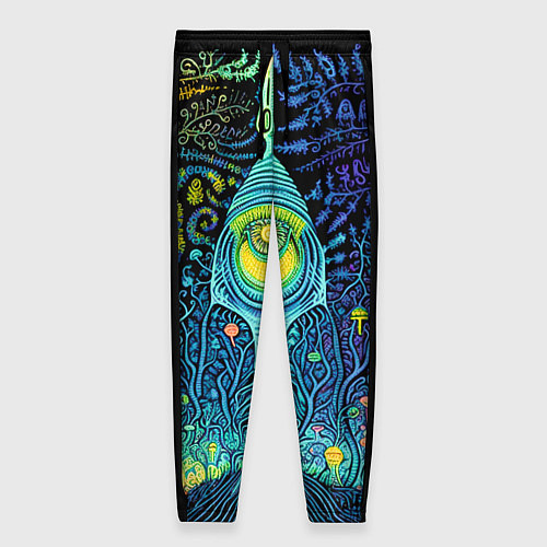 Женские брюки Психоделика разноцветная - нейронная сеть / 3D-принт – фото 1