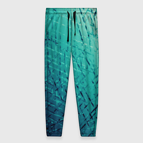 Женские брюки Градиент зеленый туман / 3D-принт – фото 1