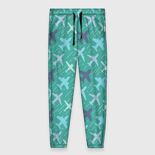 Женские брюки Самолётики / 3D-принт – фото 1