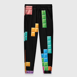 Брюки женские Тетрис падающие блоки, цвет: 3D-принт