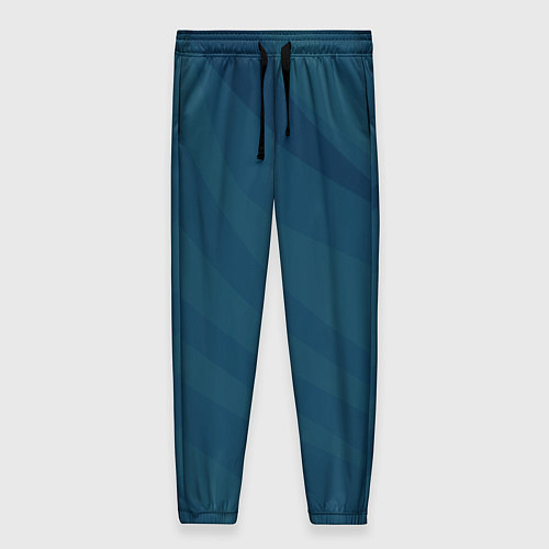 Женские брюки Сине-зеленый плавные полосы / 3D-принт – фото 1