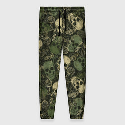Женские брюки Камуфляж с черепами и грибами