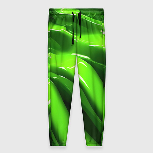 Женские брюки Текстура зеленая слизь / 3D-принт – фото 1