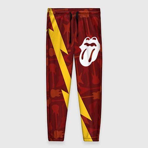 Женские брюки Rolling Stones гитары и молния / 3D-принт – фото 1