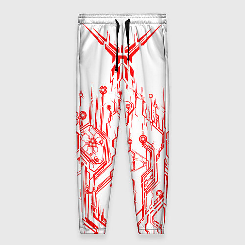 Женские брюки Киберпанк-red / 3D-принт – фото 1
