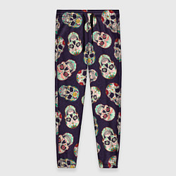 Женские брюки Узор с черепами Pattern with skulls