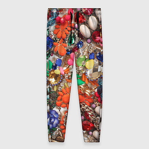 Женские брюки Камни и драгоценности / 3D-принт – фото 1