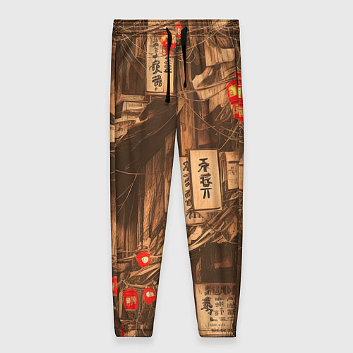 Женские брюки Китайский квартал / 3D-принт – фото 1